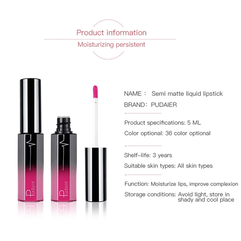 Hot Sale Matte Lip Glaze Liquid Lipstick Nude Tint Waterproof Long Lasting Cosmetics JLRS 2019 |