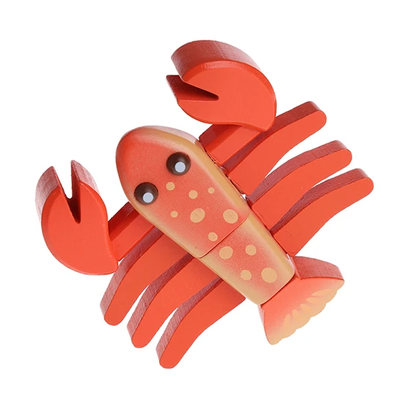 Lobster Деревянные резки море измельчение продуктов Ролевые Игры развивающие игрушки подарок для ребенка - Цвет: Lobster