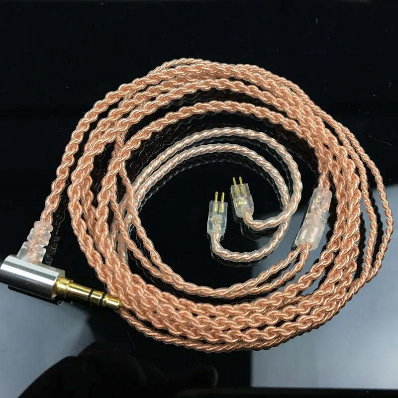 New 0.78mm 2 Pin Rose Gold Single Crystal Copper Upgrade Cable For Weston 1964 UE3X UE18 W4R Earphone Headset iphone xr | Электроника