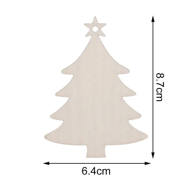 

20PCS/ Lot Snowman Angel Santa Deer Elk Round Christmas Tree Hanging Wooden Ornaments Party Christmas Decorations for Home