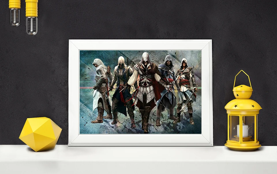 Assassin Creed 5d DIY Алмазная вышивка крестиком наборы полная Алмазная вышивка 5D алмазная рукоделие домашний декор