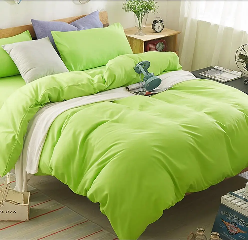 Бесплатная доставка зеленый 4 шт. сплошной цвет постельные принадлежности мешок
