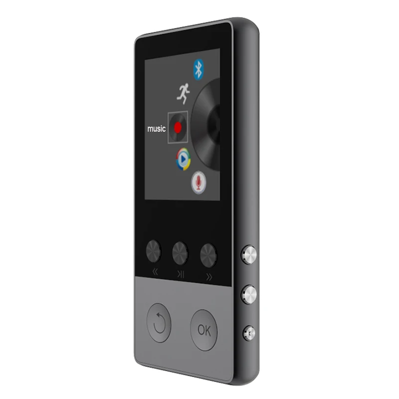 Металлический MP3 плеер Bluetooth Портативный аудио 8 Гб FLAC APE Lossless музыкальный с FM