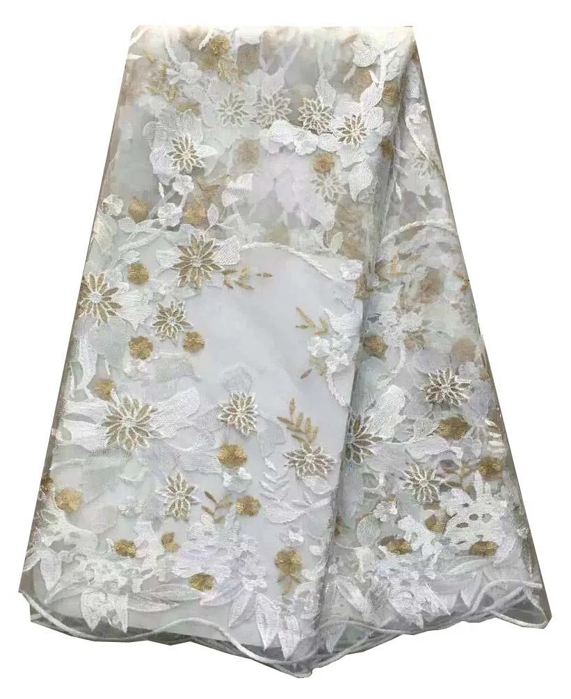 French net lace fabric African tulle mesh high quality nigerian fabrics for party dress YJ36-50 | Дом и сад