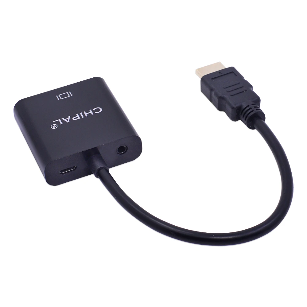 Адаптер CHIPAL для преобразователя HDMI VGA с аудиокабелем 3 5 мм + блок питания USB Xbox 360 ПК