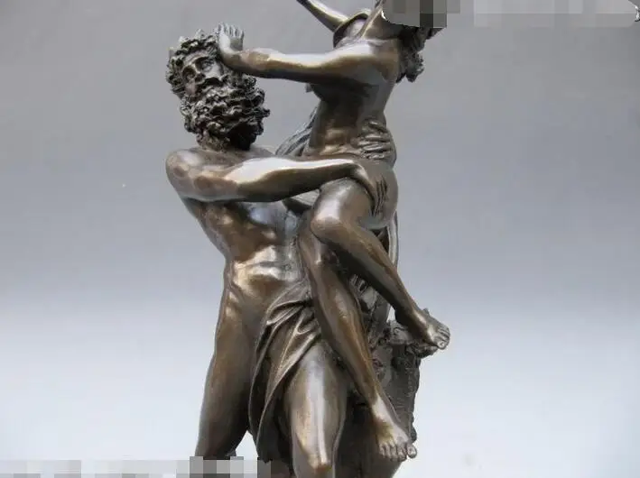 Hades Grab Persephone Бронзовая статуя телесного цвета и Художественная Скульптура Cerberus