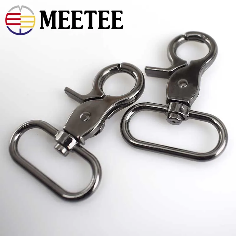 Meetee 4 шт. ID32mm металлическая сумка на ремешке для собак защелкивающиеся пряжки