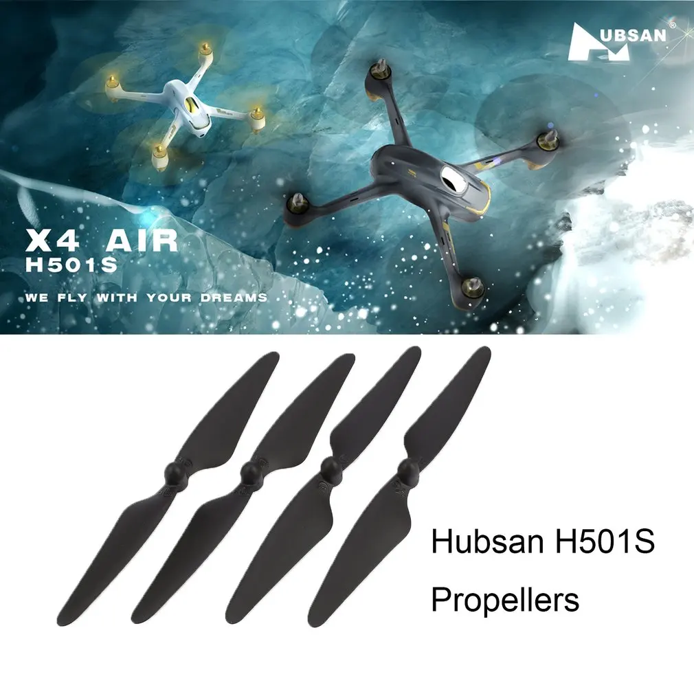 Hubsan 2 пары оригинальных частей радиоуправляемого дрона Лопасти пропеллера для