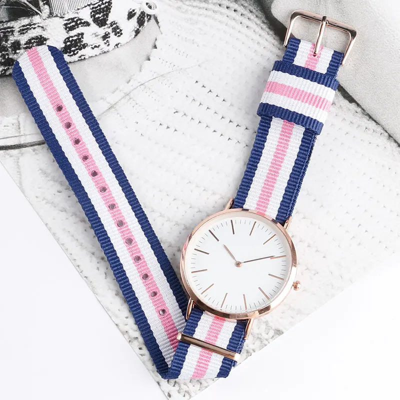 Часы наручные мужские с нейлоновым ремешком в полоску|watch large|canvas printwatches sunglasses |