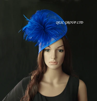 Новый sinamay перо Вуалетка для свадьбы женская шляпа ascot гонки Кентукки Дерби Кубок