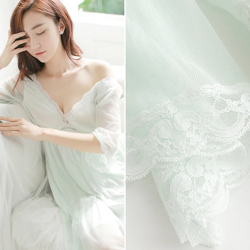 summer women's  royal princess nightdress Prinsty lace nightgown sexy long  design  sleepwear nightwear