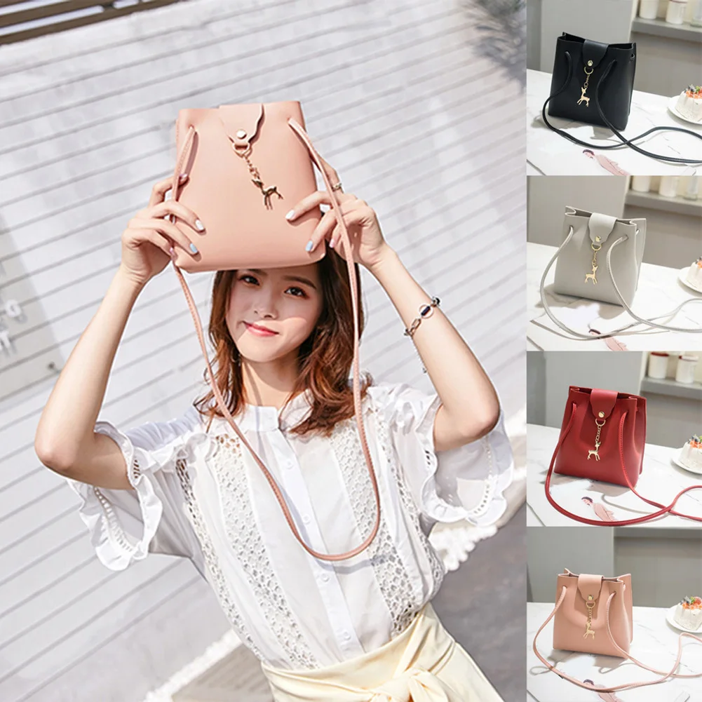 Новинка 2018 модные женские однотонные милые сумки на плечо мини через из