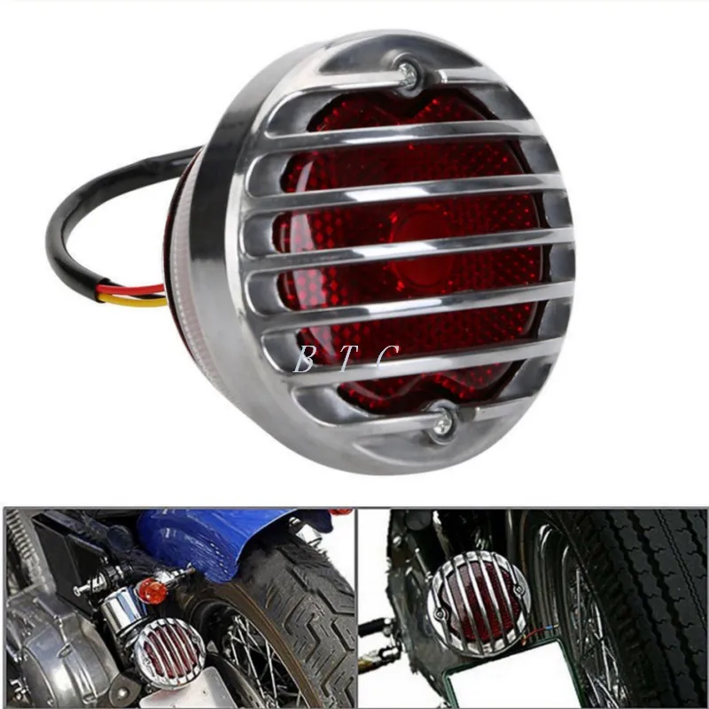 

Хромированный мотоциклетный круглый гриль задний стоп-сигнал для Harley 883 Bobber Chopper