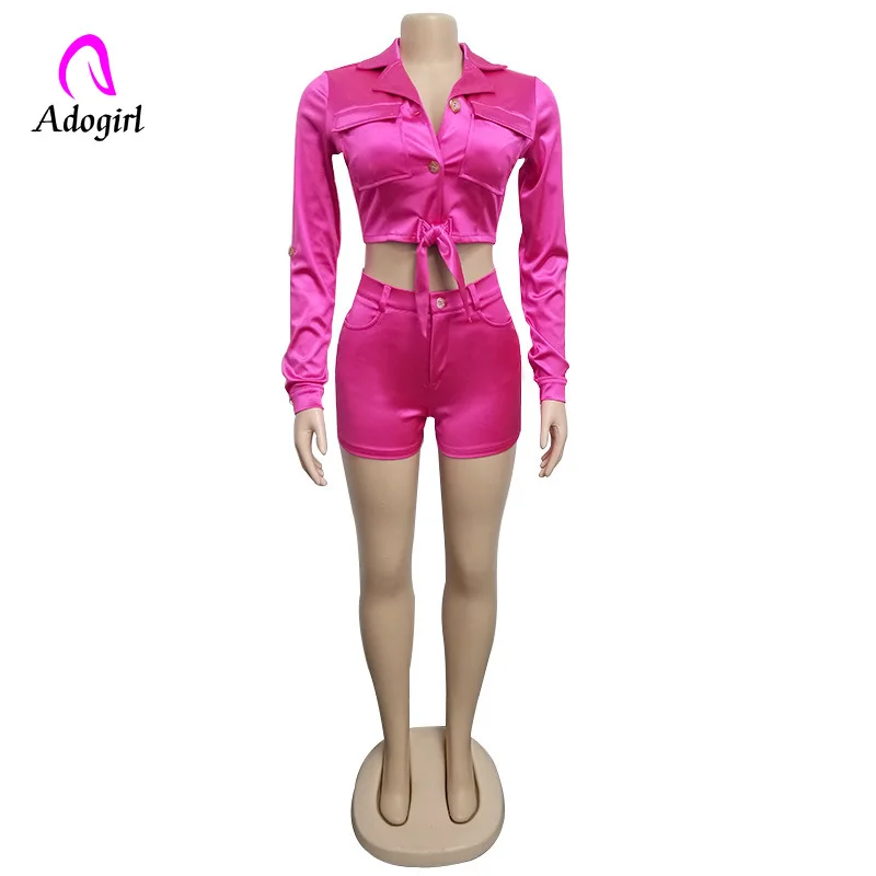 Неоновый осенний комплект из двух предметов пикантный офисный топ с глубоким