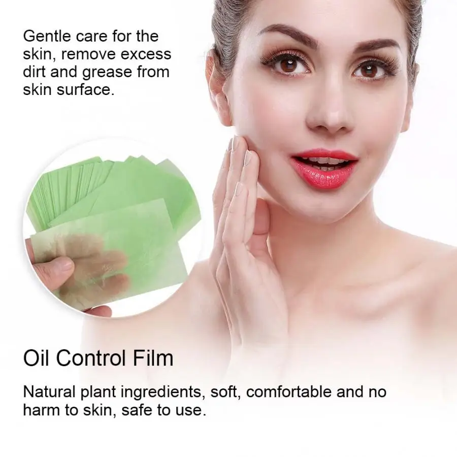 100 шт. уход за кожей лица впитывает масло для удаления макияжа Бумага лист