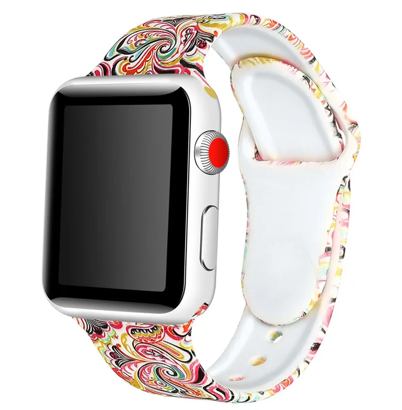 Модный мультяшный Микки Apple Watch ремешок для iWatch серии 4 3 2 1 высококачественный силиконовый ремешок 38 мм 42 мм 40 мм 44 мм стильный ремешок для часов