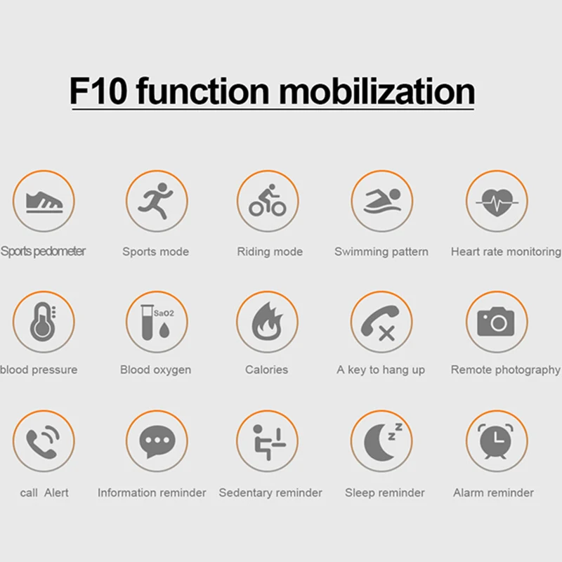 Смарт браслет Smarcent F10 с цветным экраном спортивный фитнес трекер IP67
