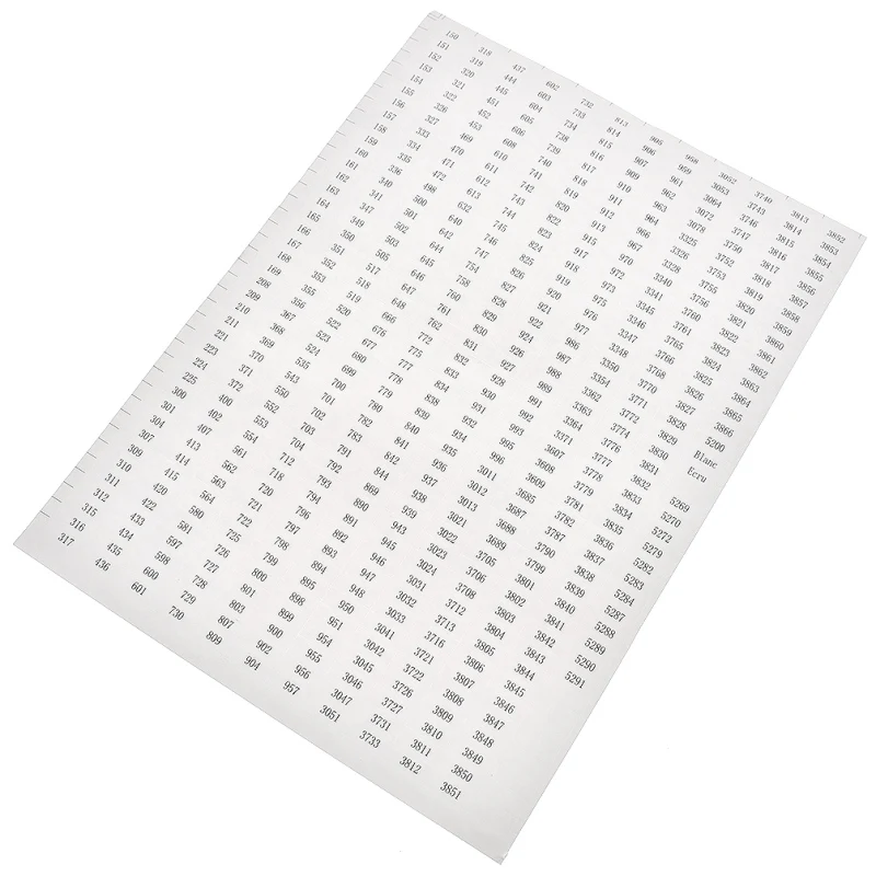 Нитки для вышивки крестом цветная этикетка с цифрами клейких наклеек