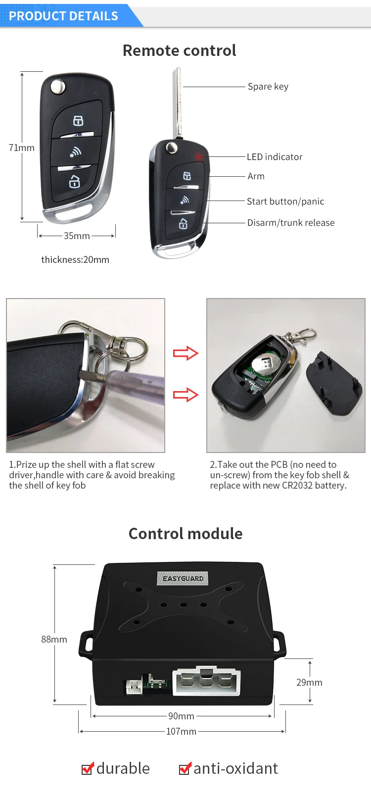 EASYGUARD PKE Автосигнализация пассивная бесключевая кнопка запуска Кнопка автоматического стартера dc12v подходит для большинства автомобилей dc12v
