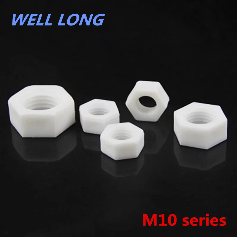 

20pcs/lot PP Plastic Hex Nut Insulated Plastic Nut Nylon Nut,M10.