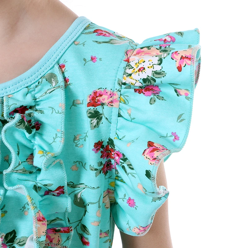 Новинка 2017 платье для девочек платья с цветочным принтом летняя Весенняя