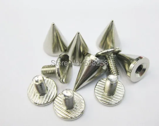 

free shipping100 PCS 10mm silver metal Stud Rivet Spikes Craft Case Shoes Bag Leathercraft Accessories DIY Accessories