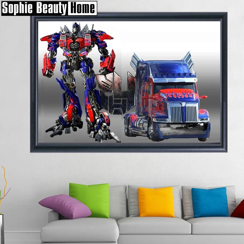Алмазная живопись сделай сам аксессуары autobot Optimus Prime мозаика вышивка крестиком