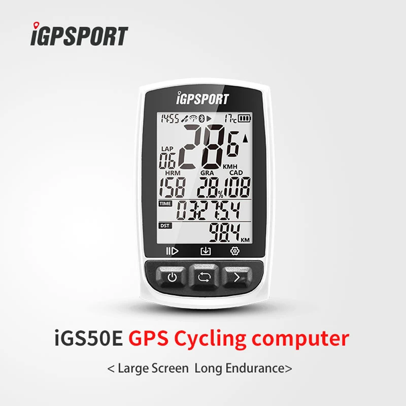 I gps порт gps iGS50E велосипедный Компьютер Водонепроницаемый IPX7 ANT+ беспроводной Спидометр велосипедный Цифровой Секундомер Велосипедный спидометр - Цвет: iGS50E