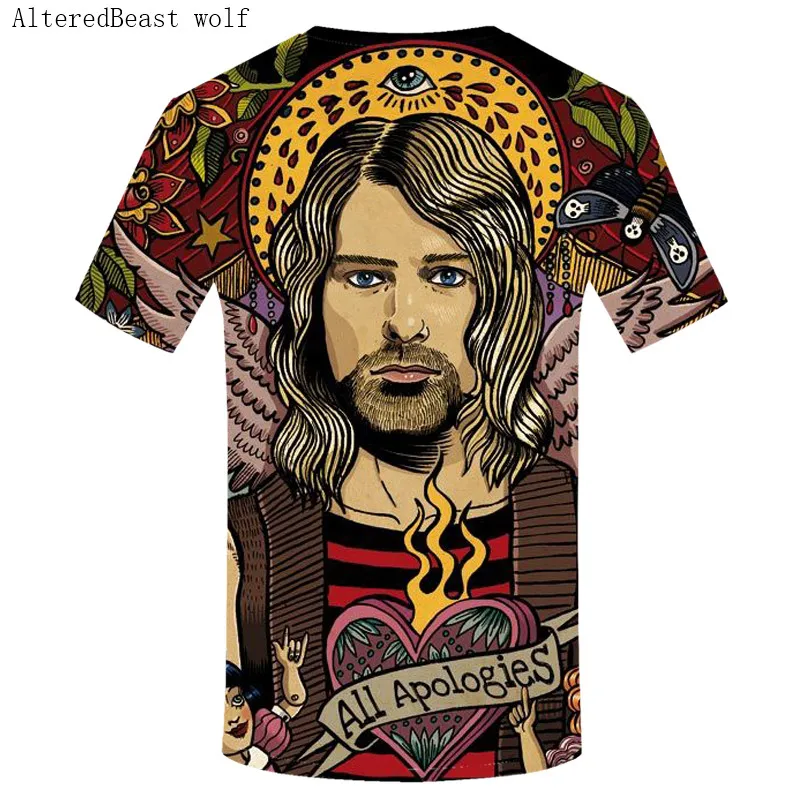 Мужская футболка Nirvana Kurt Cobain, Harajuku Song, лирика, принт в рамке, рок-звук, мужская летняя одежда, негабаритная футболка