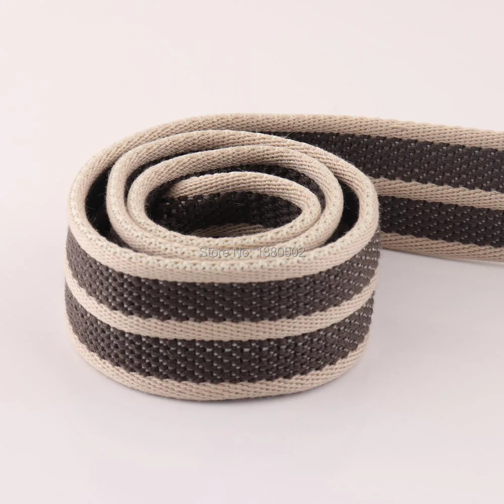 

5yards 1.5"38mm wide Stripe Webbing polyester/cotton Strong soft Strap for bag garment belt sewing accessories