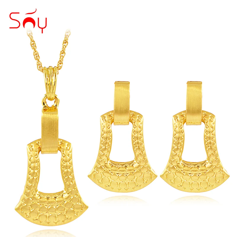 Sunny Jewelry Дубай Модные Ювелирные наборы для женщин серьги ожерелье с подвеской