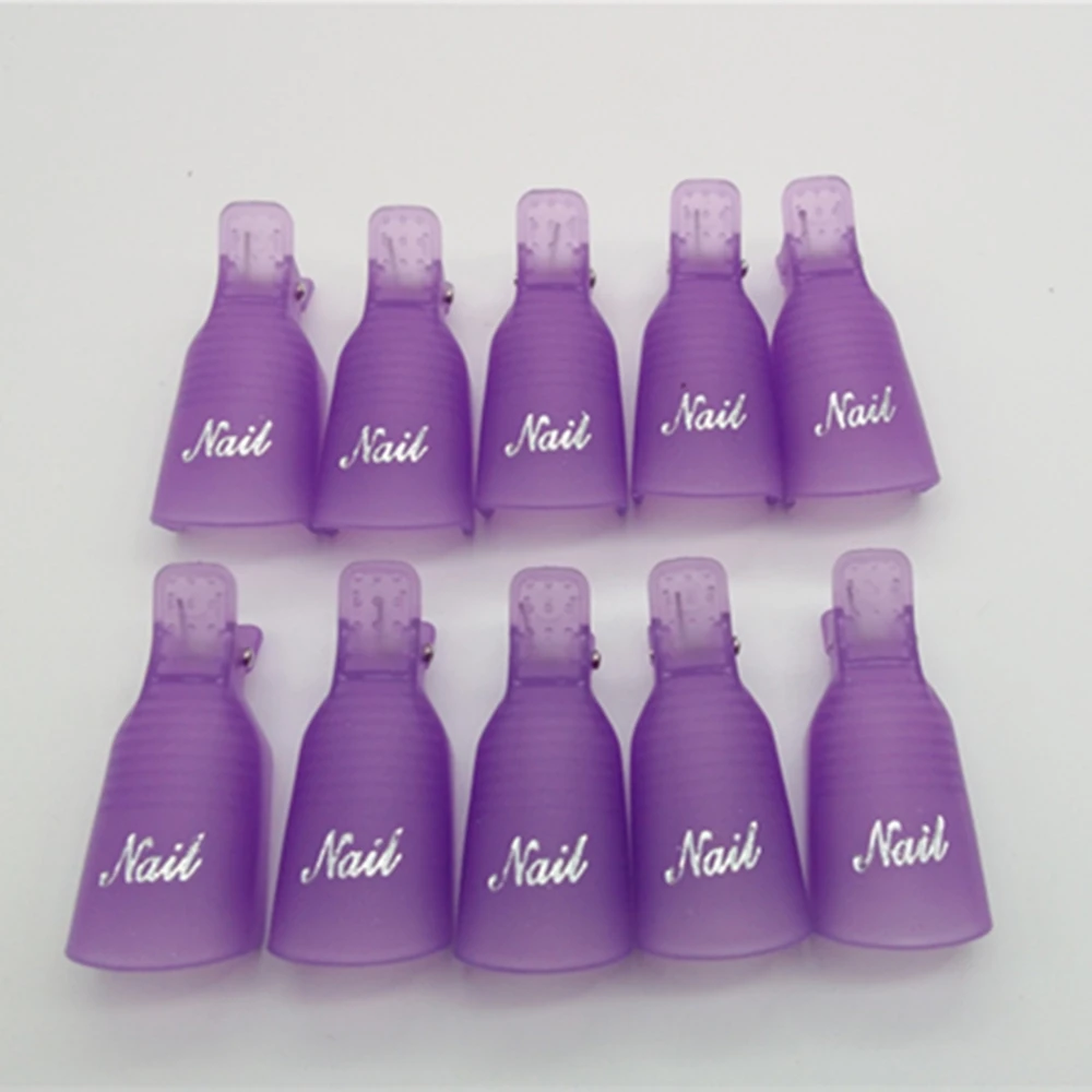 10 шт. стильные пластиковые зажимы для дизайна ногтей|nail art soak off|nail soakgel polish remover wrap |