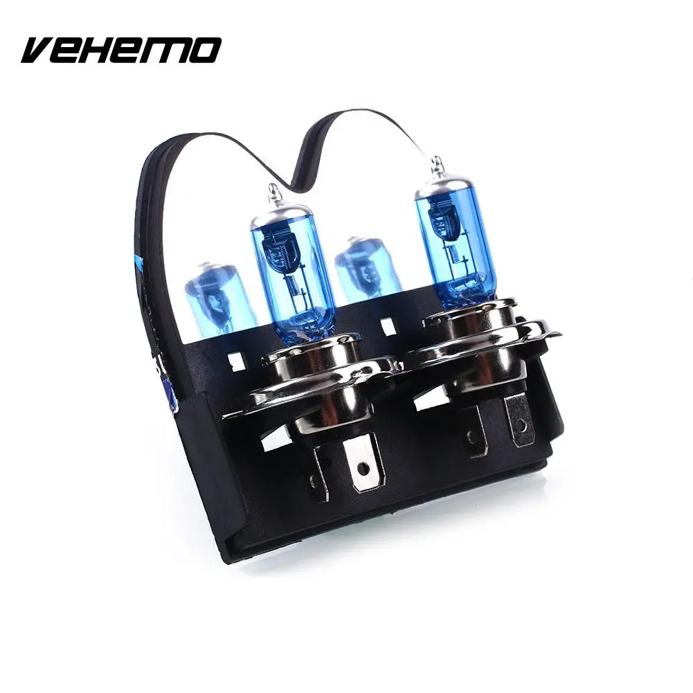 2 шт Белое стекло H4 12V 100W яркий белый 6000K фары лампы|Передние LED-фары для авто| |