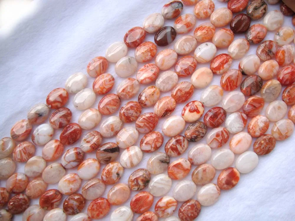 Натуральный Красный бамбуковый Агат Плоская овальная форма 12*16 мм свободные