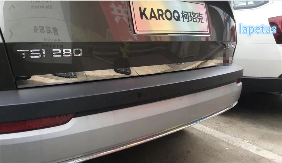 

Lapetus Rear Tail Tailgate Trunk Lid Molding Streamer Decoration Strip Cover Trim Fit For Skoda Karoq 2018 2019 Stainless Steel