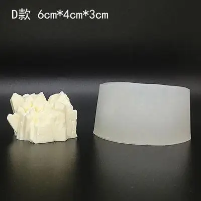 Design D Силикагель 3D кристаллическая сосулька силиконовая форма для торта шоколадная силиконовая форма для конфет 4 формы ароматический камень каменная колонна формы - Цвет: Design D