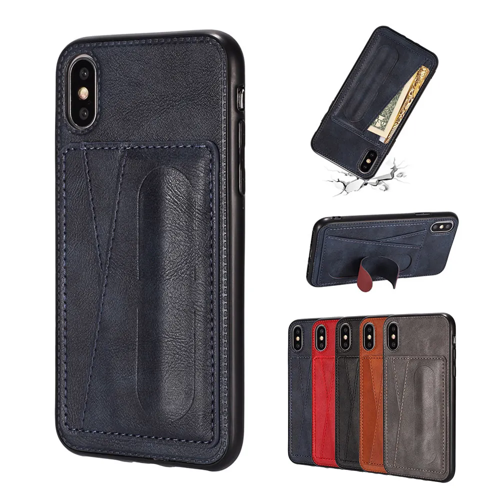 KISSCASE PU leather Case For iPhone X XR XS MAX 7 8 Plus Card Solt Retro Phone 6 6S Cover Funda |