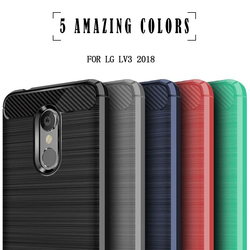 Чехол QAZ Maggie для LG LV3 2018 силиконовый мягкий ТПУ матовый чехол из углеродного