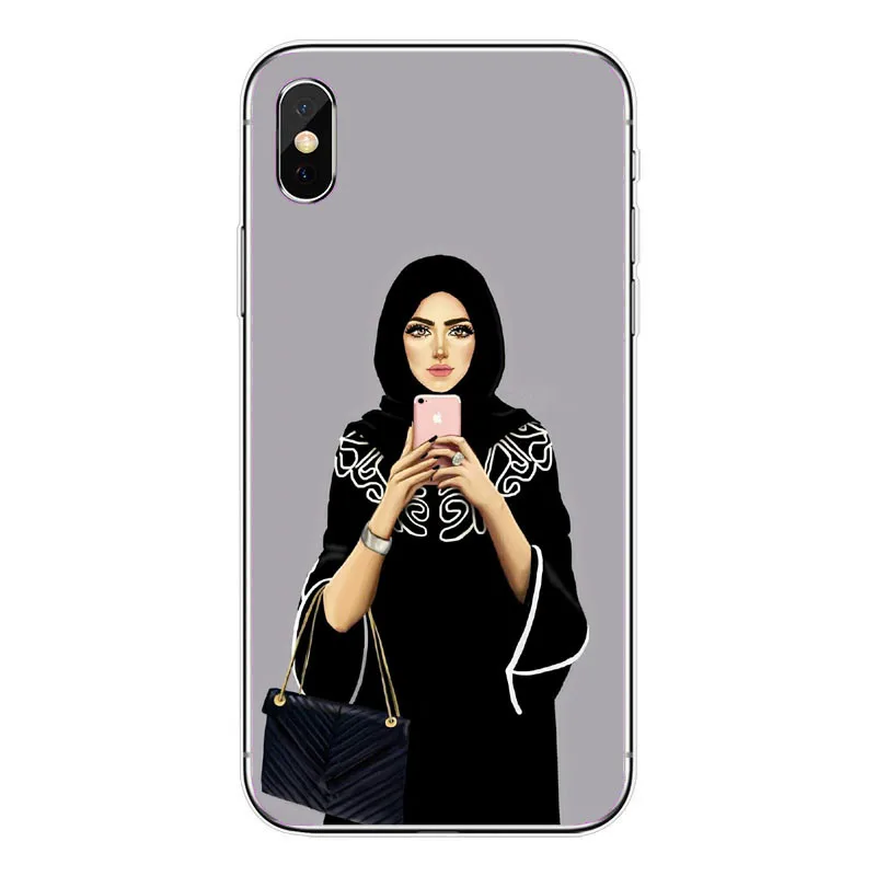 Islamico Muculmano Gril/Olhos De Luxo caixa ли телефон de Мягкий ТПУ macio для iphone 7 8 Plus X 11 12Pro Макс XR
