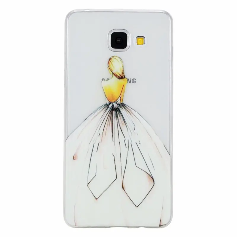 Fashion Cover Case For Samsung GALAXY A5 2016 Silicone Girl Bird Cute Cat Lemon Flower Clear Back Gel |