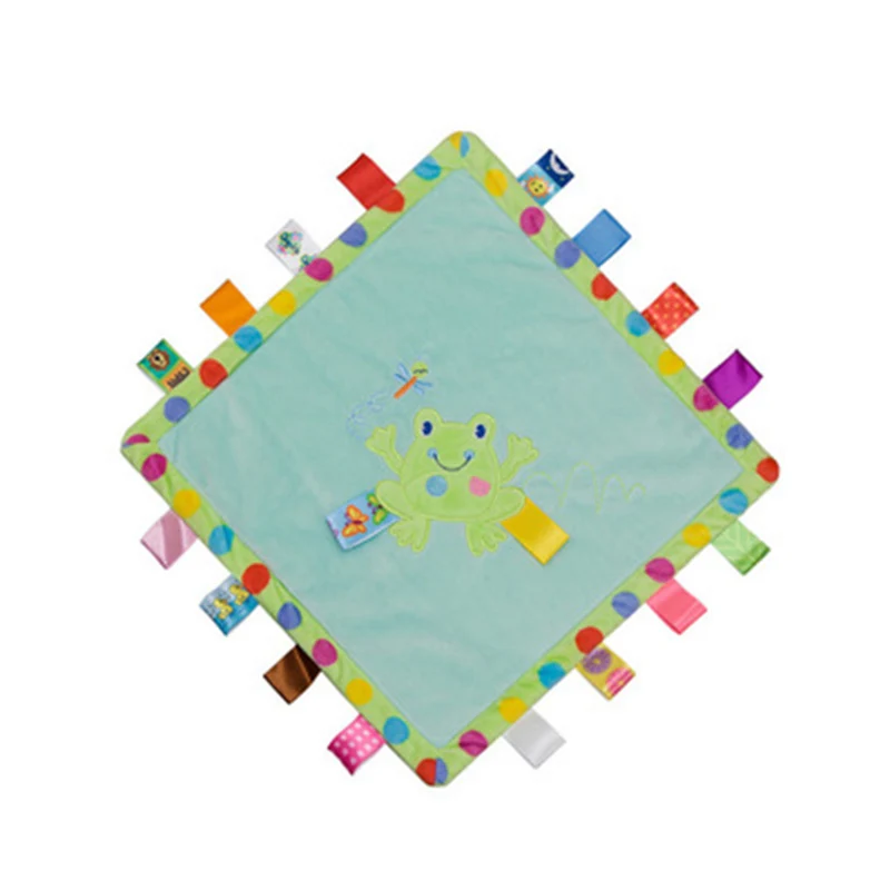 Baby Soft Square Plush Comfort Blanket Label Appease Towel Taggies Multifunctional Toys 28cm For Kids |