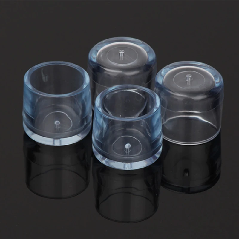 

18mm Practical 4Pcs Transparent Rubber Furniture Table Chair Leg Floor Feet Soft Cap Cover Protector