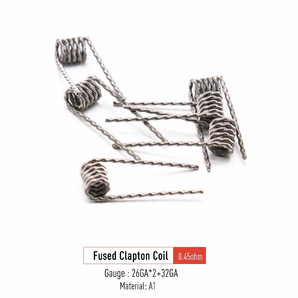 Volcanee 100/200 намоток Alien Clapton Flat Twisted Fused с сопротивлением Quad Тигр нагревательный