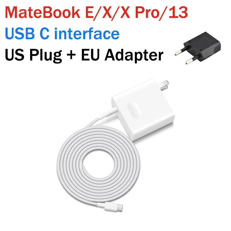 E X Pro 13 ADD EU CP81 USB PD 65 Вт SuperCharge huawei MateBook X Pro D E адаптер питания MagicBook MateBook 13 зарядное устройство CP83 - Цвет: E X Pro 13 ADD EU