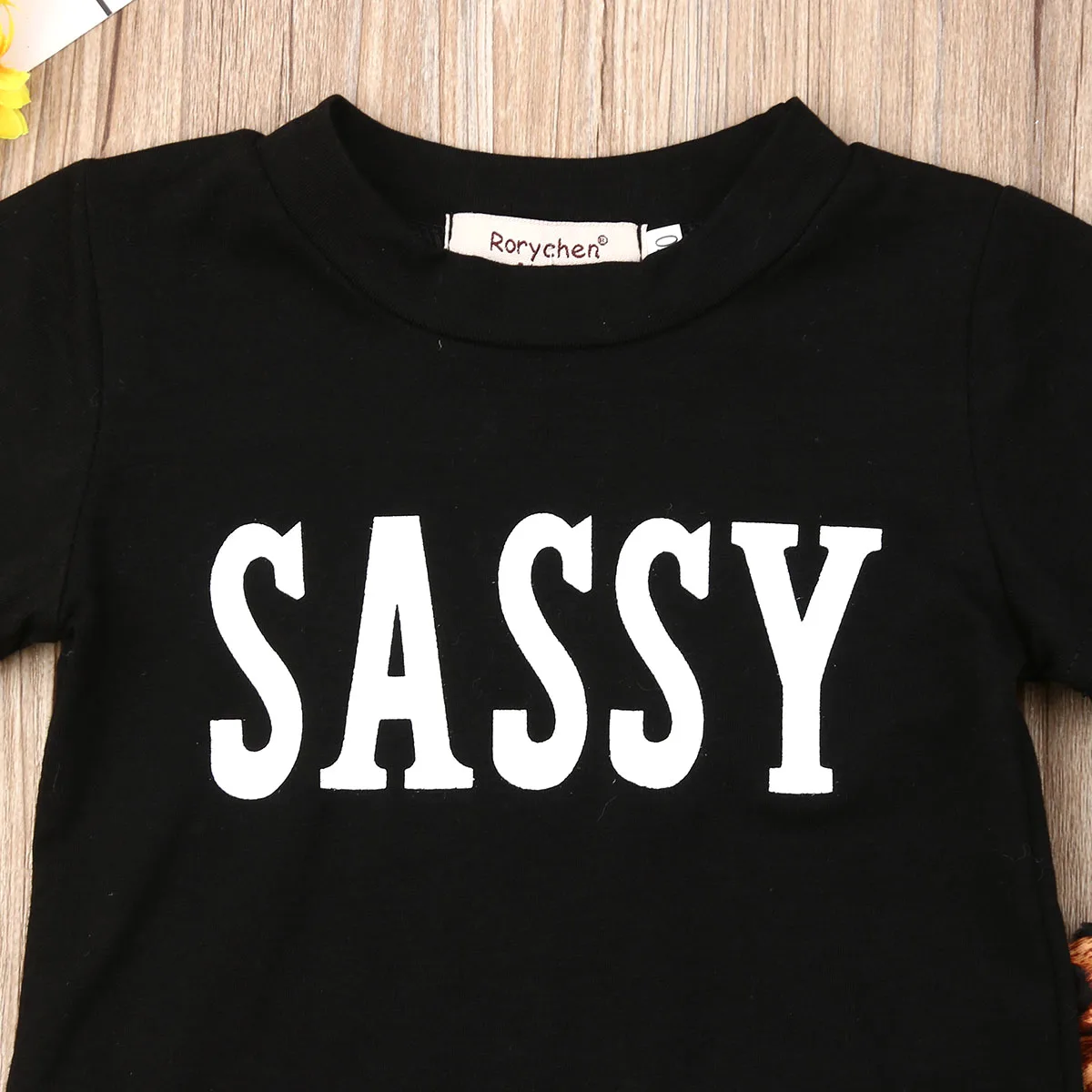 Новинка леопардовые для малышей и девочек футболка + длинные штаны комплект из 2