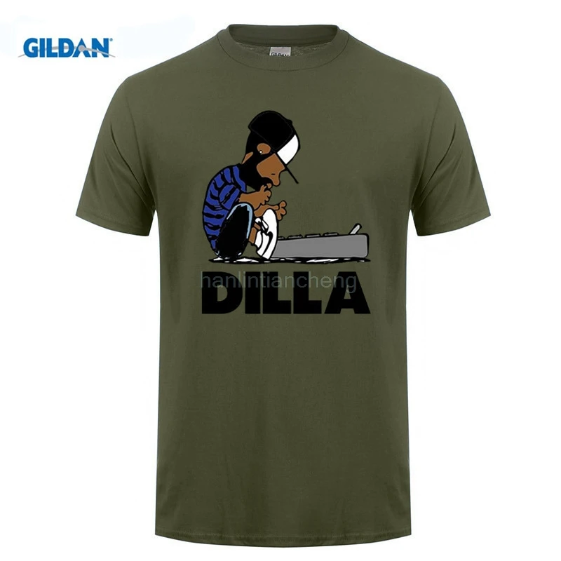 GILDAN Dilla Schroeder футболка Charlie Brown Jay Dee J хип хоп пончики MF DOOM хлопковая Футболка с