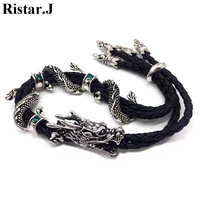 classic leather rope men dragon bracelet adjustable vintage bracelets bangles fashion jewelry mens gift