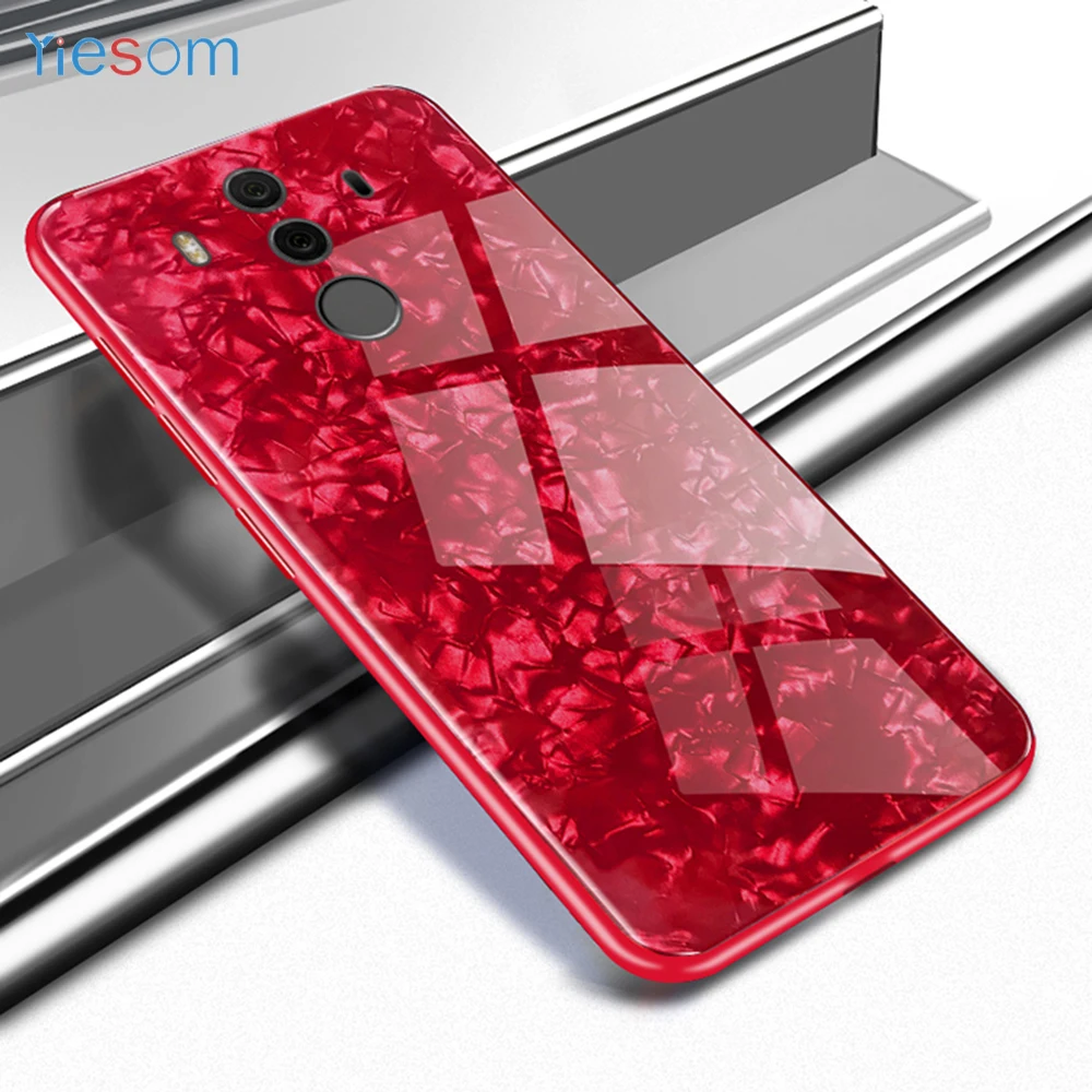 Чехол из закаленного стекла YIESOM для Huawei Mate 10 Pro мягкий силиконовый чехол ТПУ