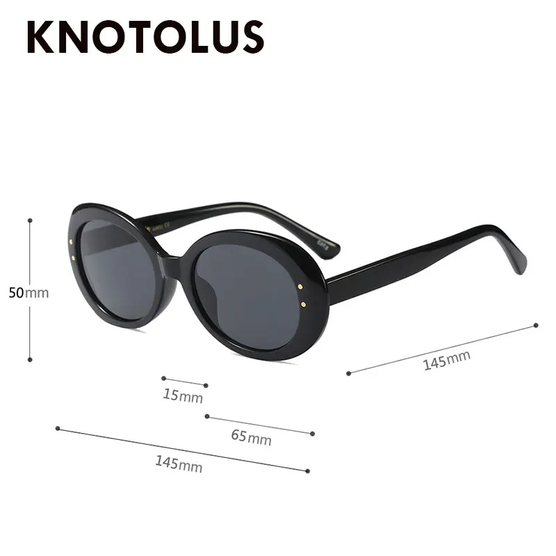 Knotolus Cateye Для женщин солнцезащитные очки Классика Ретро Винтаж овальной формы для
