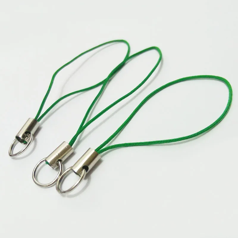 Черные мобильные ремешки Lariat веревка сплит кольца Брелоки для ключей подвески на